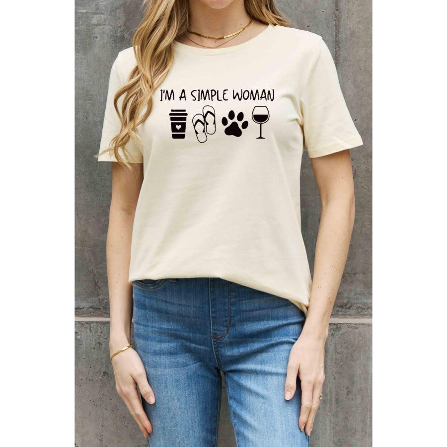 Simply Love Full Size I’M A SIMPLE WOMAN Graphic Cotton Tee