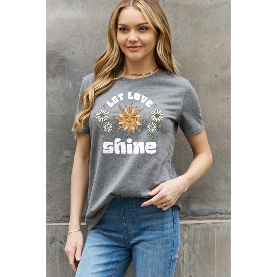 Simply Love Full Size LET LOVE SHINE Graphic Cotton Tee