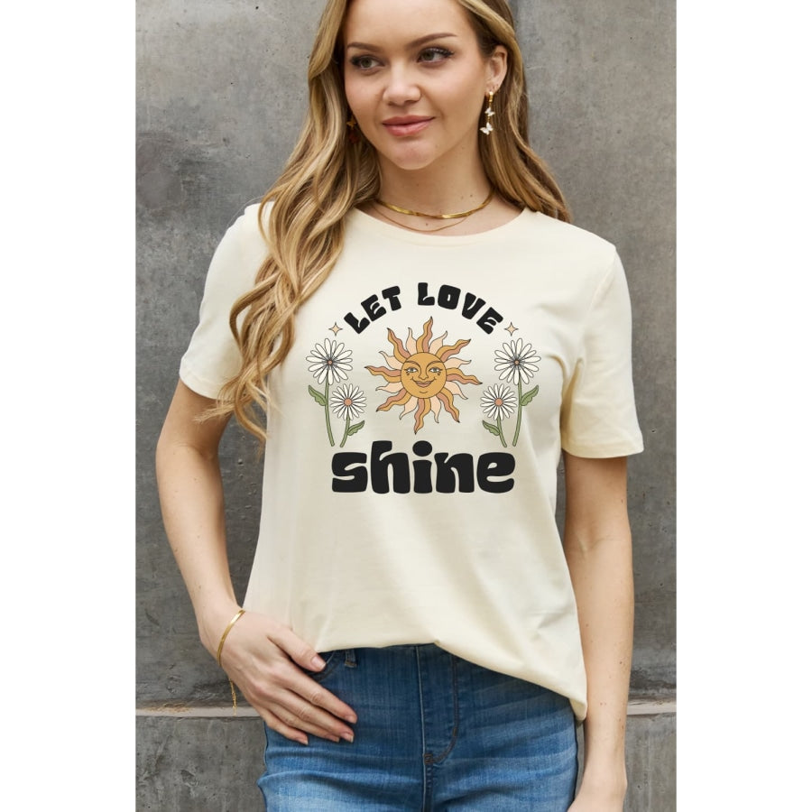 Simply Love Full Size LET LOVE SHINE Graphic Cotton Tee