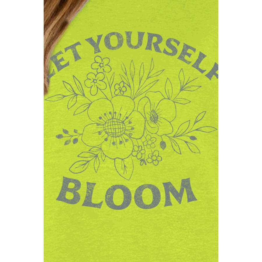 Simply Love Full Size LET YOURSELF BLOOM Graphic Sweatshirt