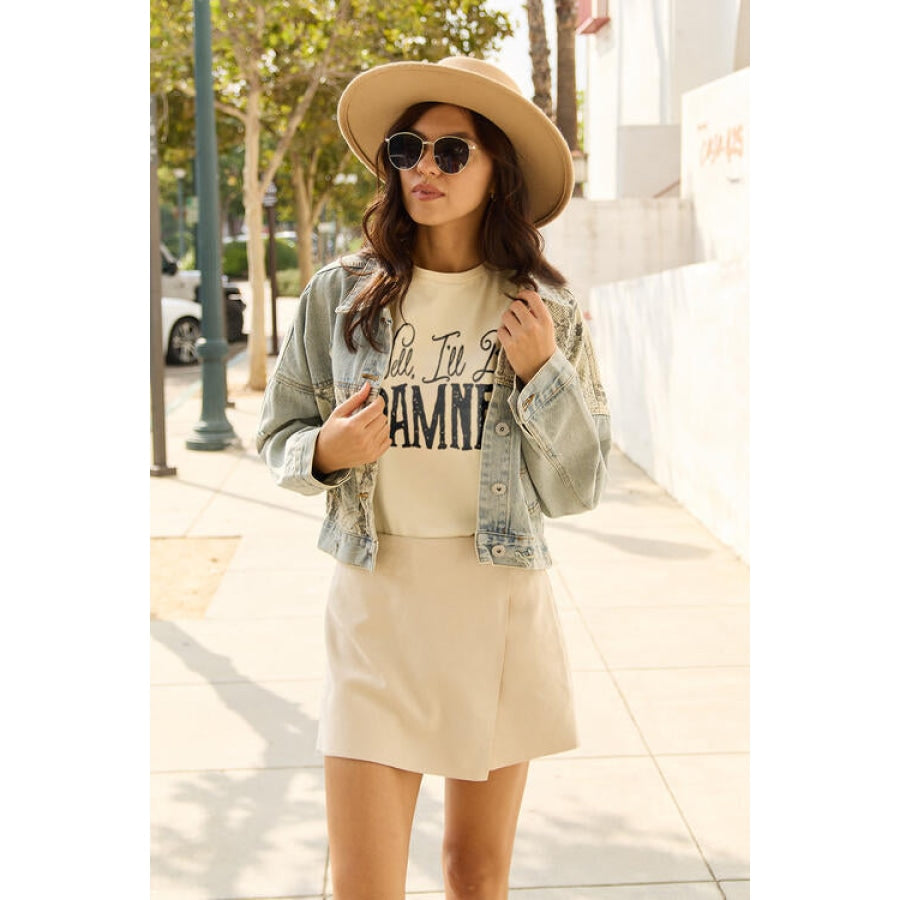 Simply Love Full Size Letter Graphic Short Sleeve T-Shirt