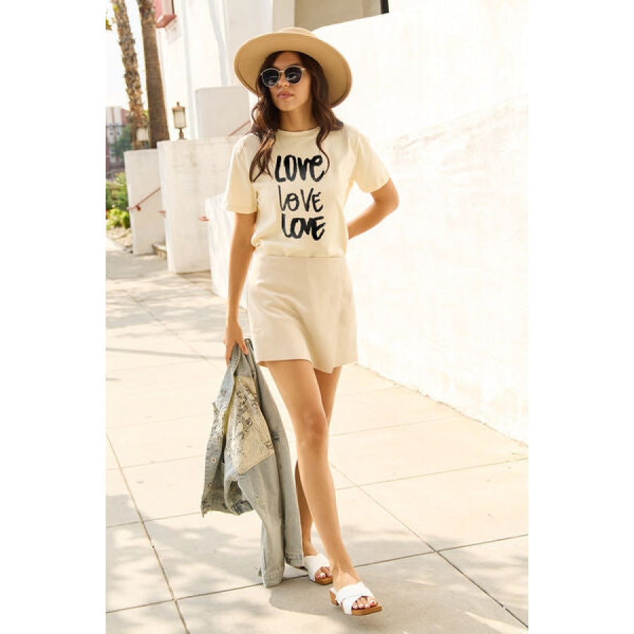 Simply Love Full Size LOVE Short Sleeve T-Shirt Clothing