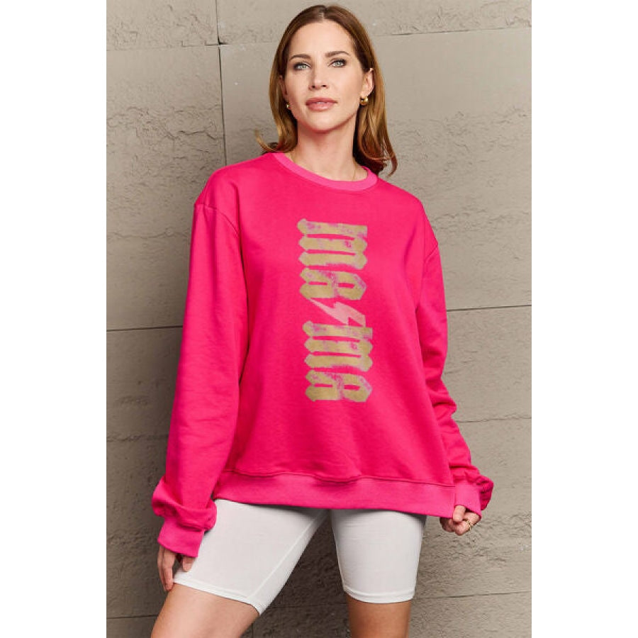 Simply Love Full Size MAMA Round Neck Sweatshirt Deep Rose / S Clothing