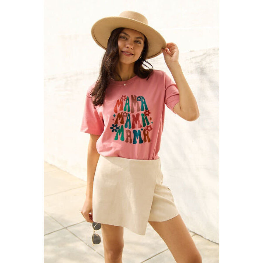 Simply Love Full Size MAMA Round Neck T-Shirt Dusty Pink / S Clothing