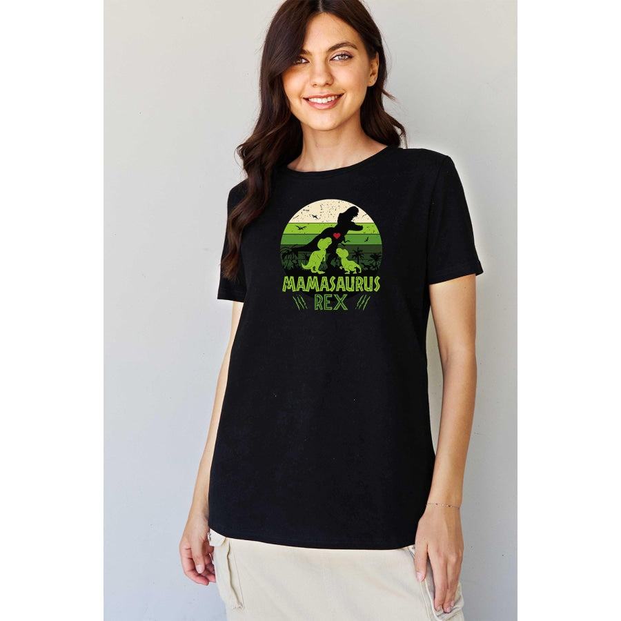 Simply Love Full Size MAMASAURUS REX Graphic T-Shirt Black / S
