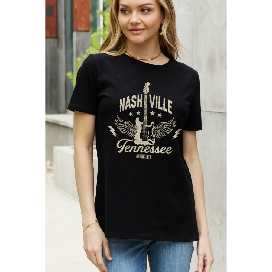 Simply Love Full Size NASHVILLE TENNESSEE MUSIC CITY Graphic Cotton Tee