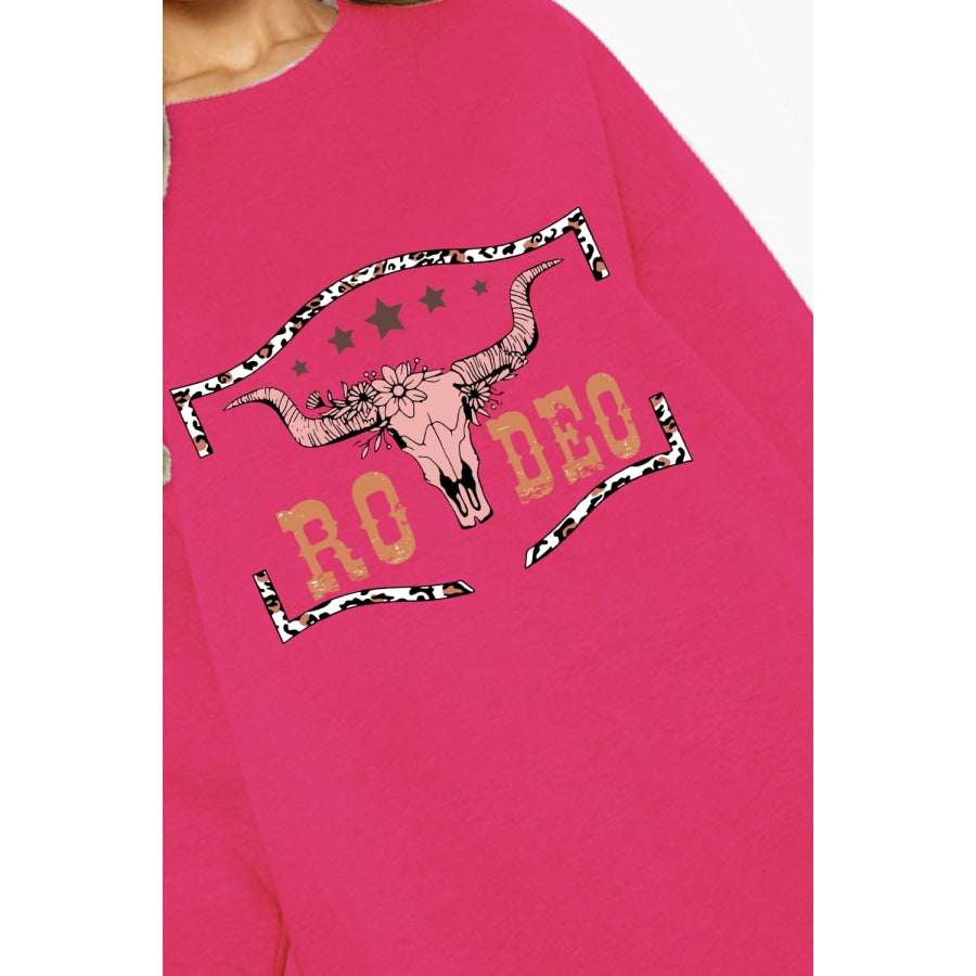 Simply Love Simply Love Full Size Round Neck Dropped Shoulder RODEO Graphic Sweatshirt