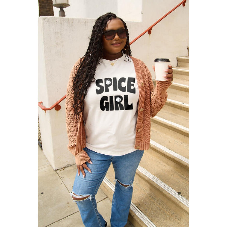 Simply Love Full Size SPICE GIRL Short Sleeve T-Shirt White / S