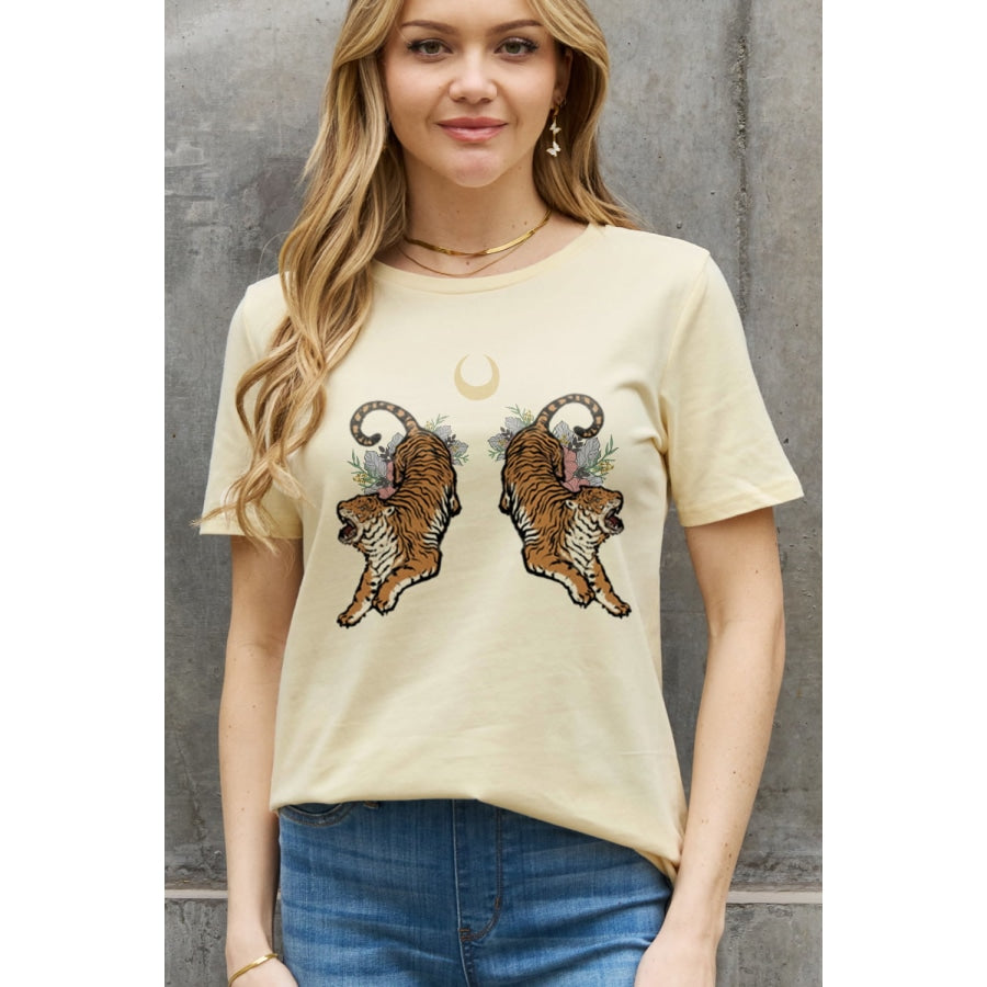 Simply Love Full Size Tiger Graphic Cotton Tee