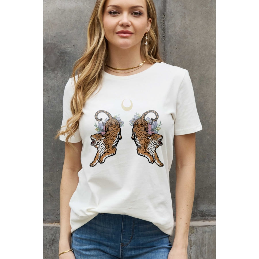 Simply Love Full Size Tiger Graphic Cotton Tee