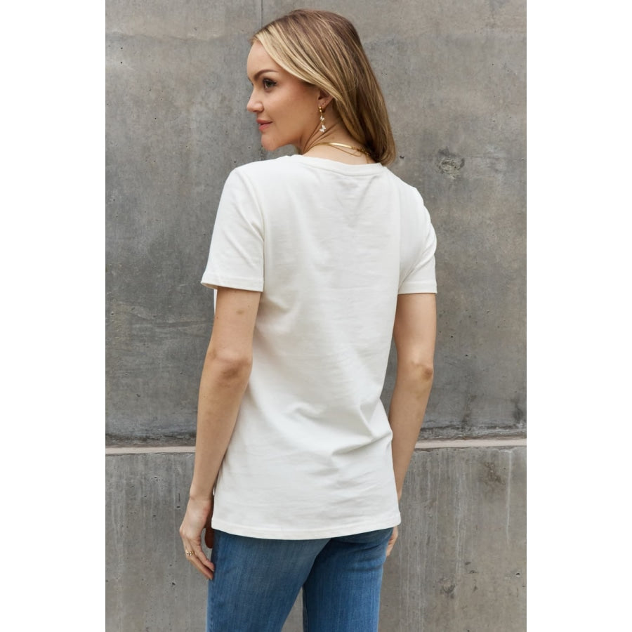 Simply Love Full Size TO DO LIST NOTHING Graphic Cotton Tee Bleach / S