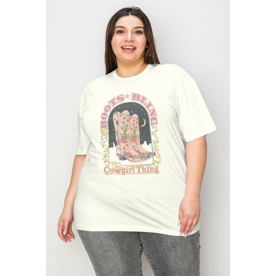 Simply Love Full Size Vintage Western Cowgirls Graphic T-Shirt Cream / XS Apparel and Accessories