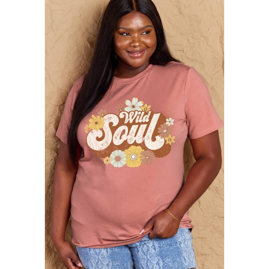 Simply Love Full Size WILD SOUL Graphic Cotton T-Shirt