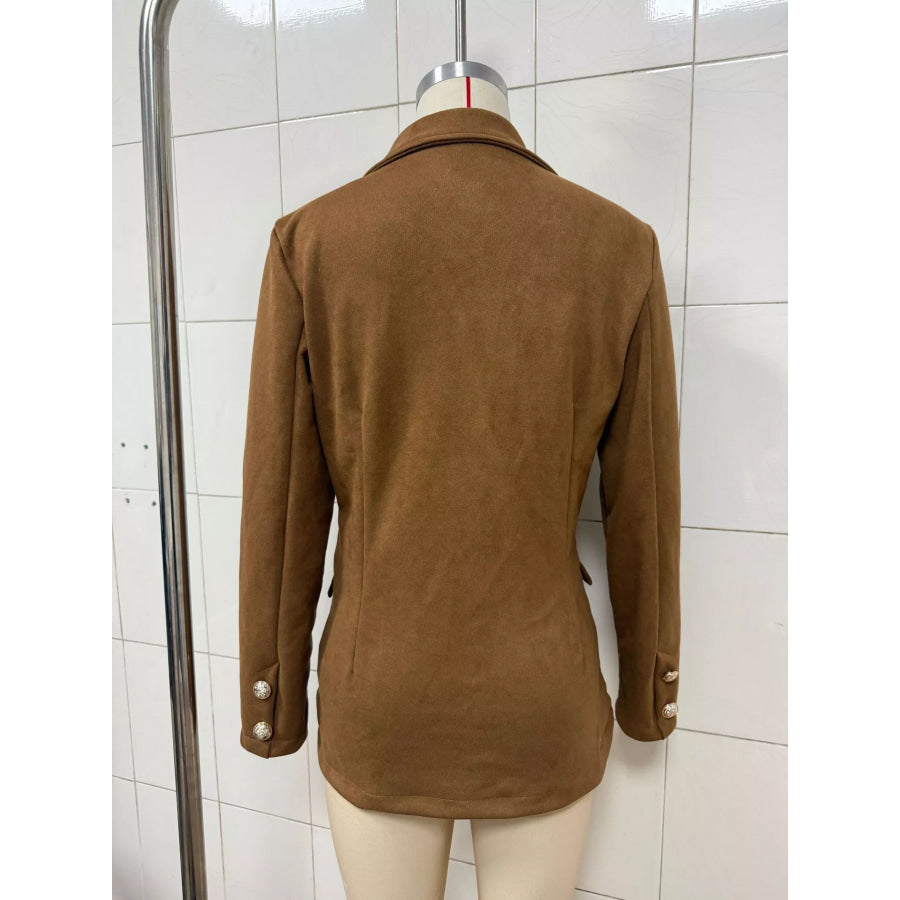 Single-Breasted Lapel Collar Blazer Apparel and Accessories
