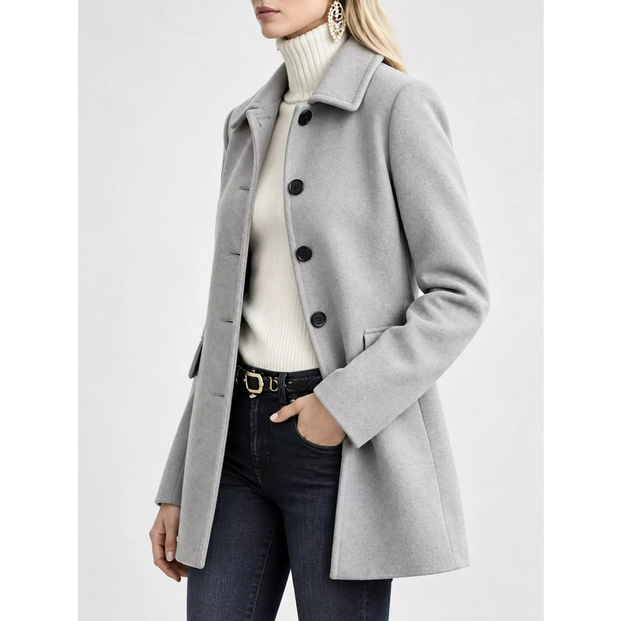 Single-Breasted Longline Coat Apparel and Accessories
