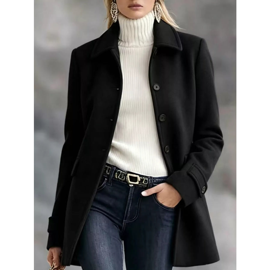 Single-Breasted Longline Coat Apparel and Accessories
