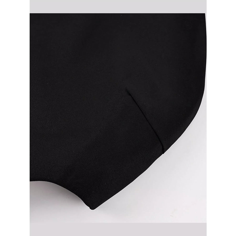 Single Button Closure Cropped Cape Apparel and Accessories
