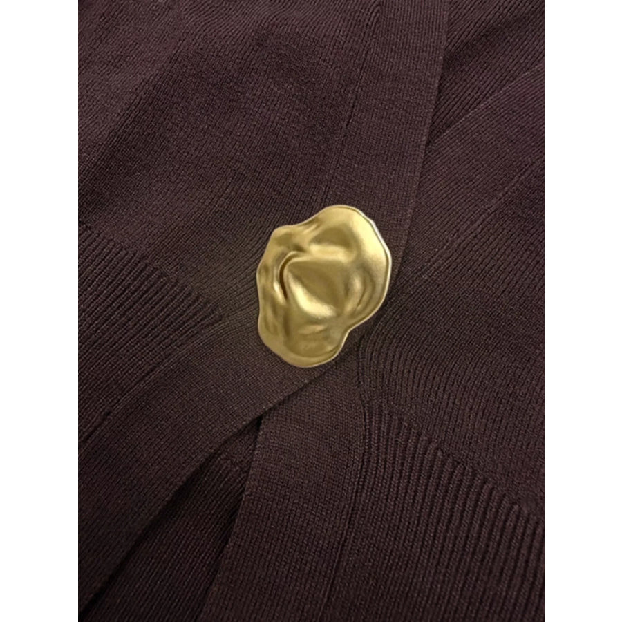 Single-Button Fitted Cardigan Apparel and Accessories