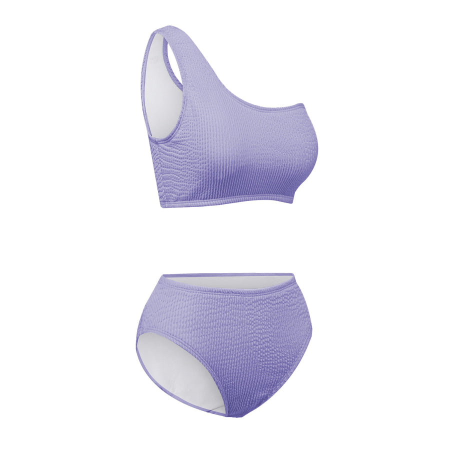 Single Shoulder Bikini Set Apparel and Accessories