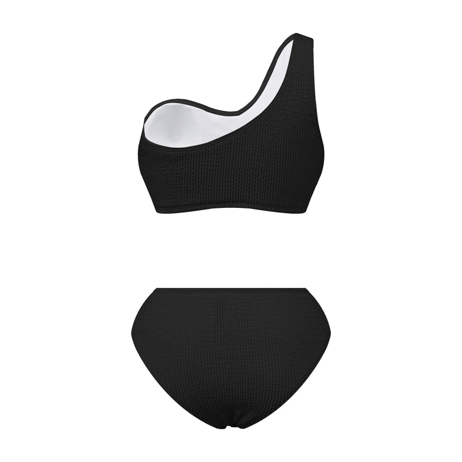 Single Shoulder Bikini Set Apparel and Accessories