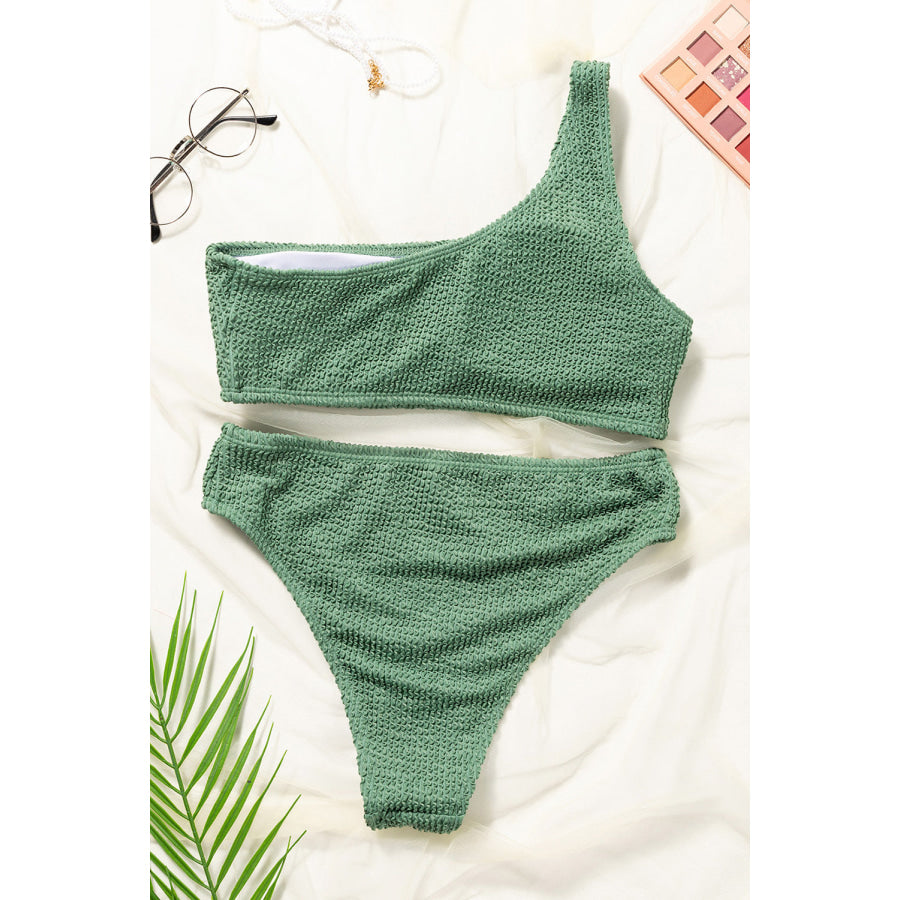 Single Shoulder Bikini Set Apparel and Accessories
