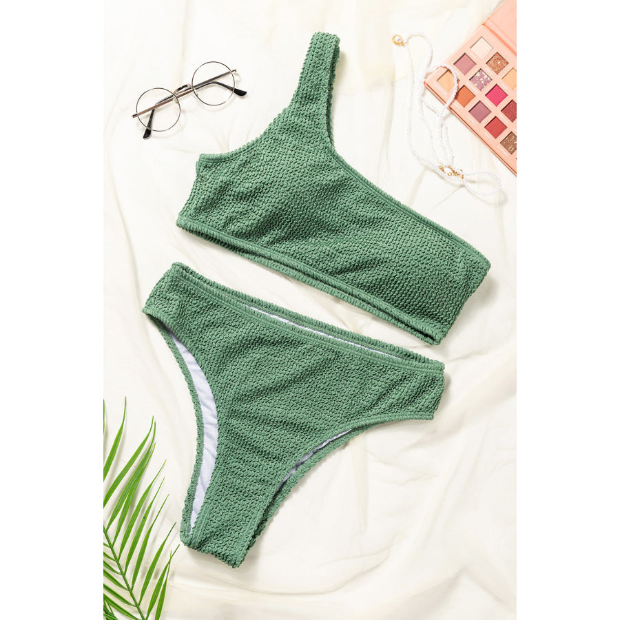 Single Shoulder Bikini Set Apparel and Accessories