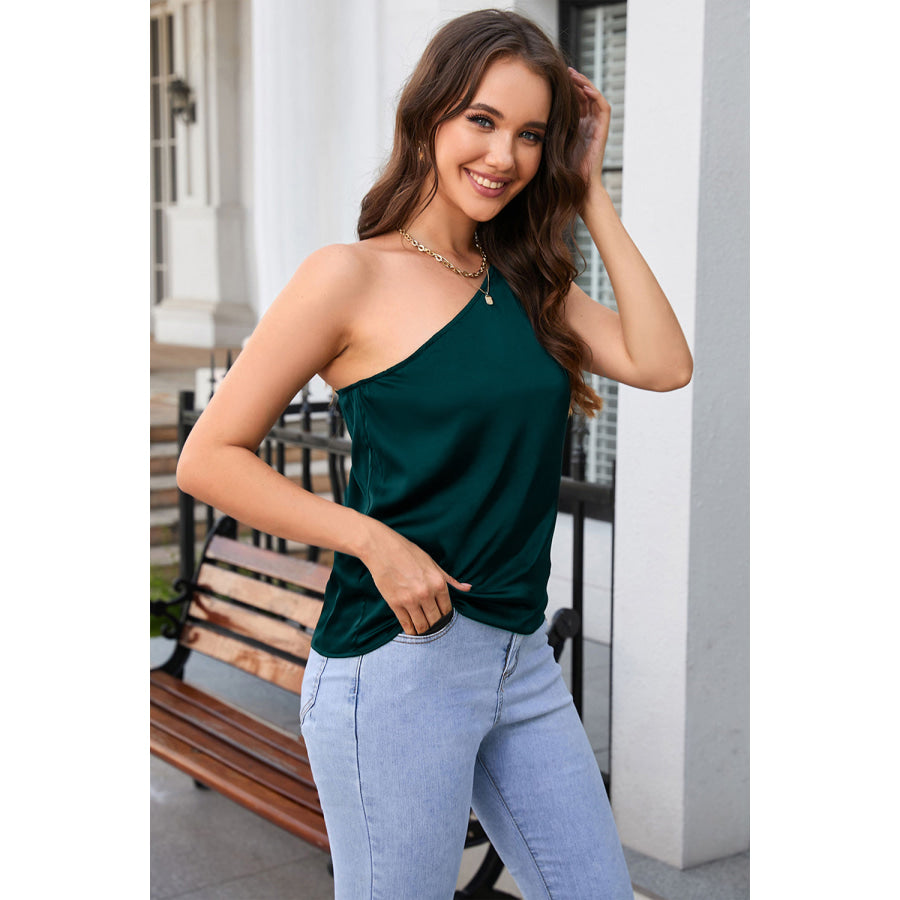 Single Shoulder Cami Black Forest / L Apparel and Accessories