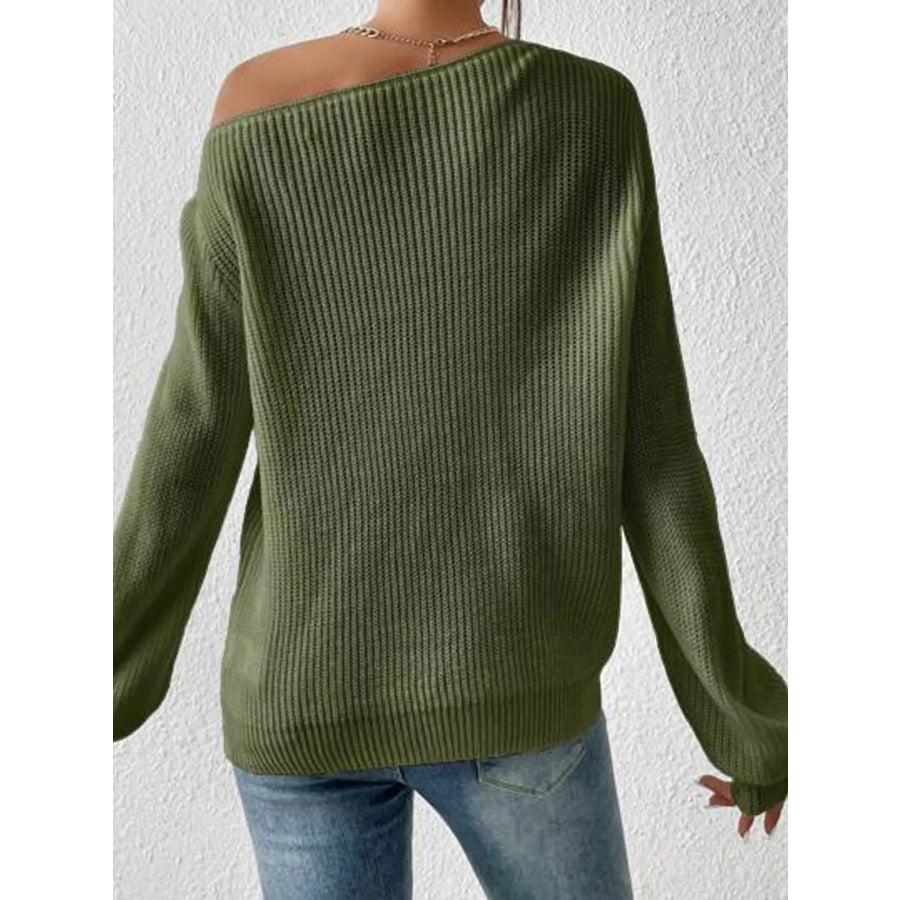Single Shoulder Knit Sweater Apparel and Accessories