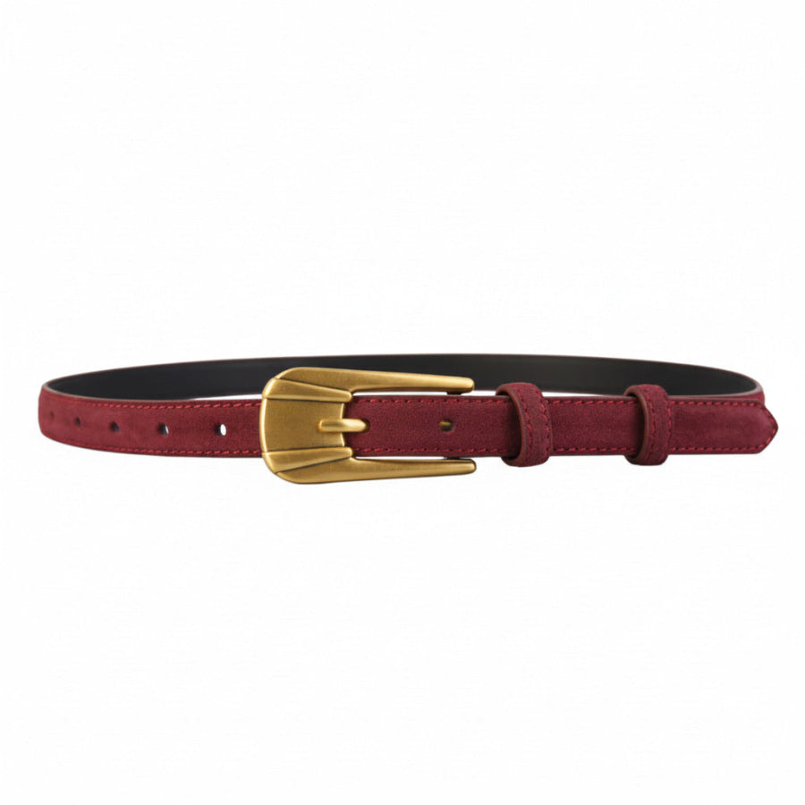 Skinny Belt with Golden Buckle Apparel and Accessories