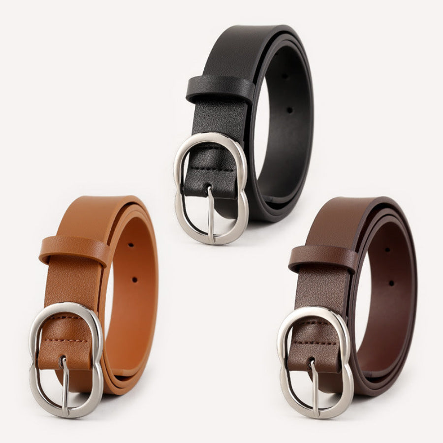 Skinny Belt with Oval Buckle Apparel and Accessories