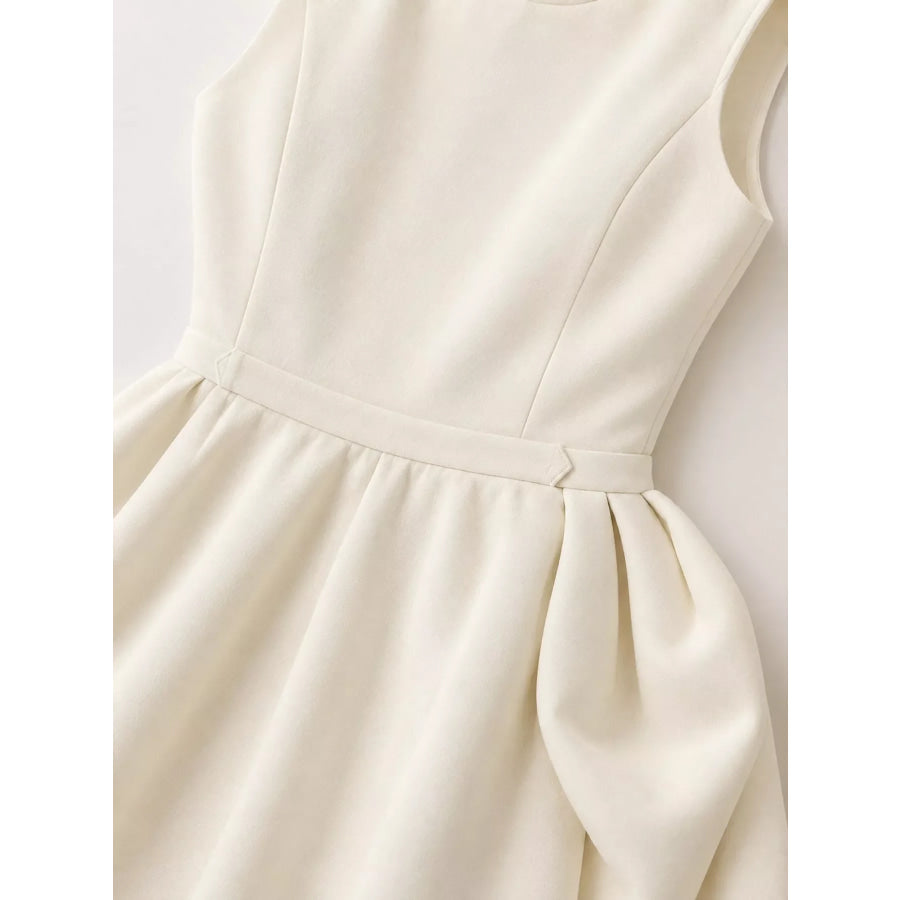 Sleeveless A-Line Midi Dress Apparel and Accessories