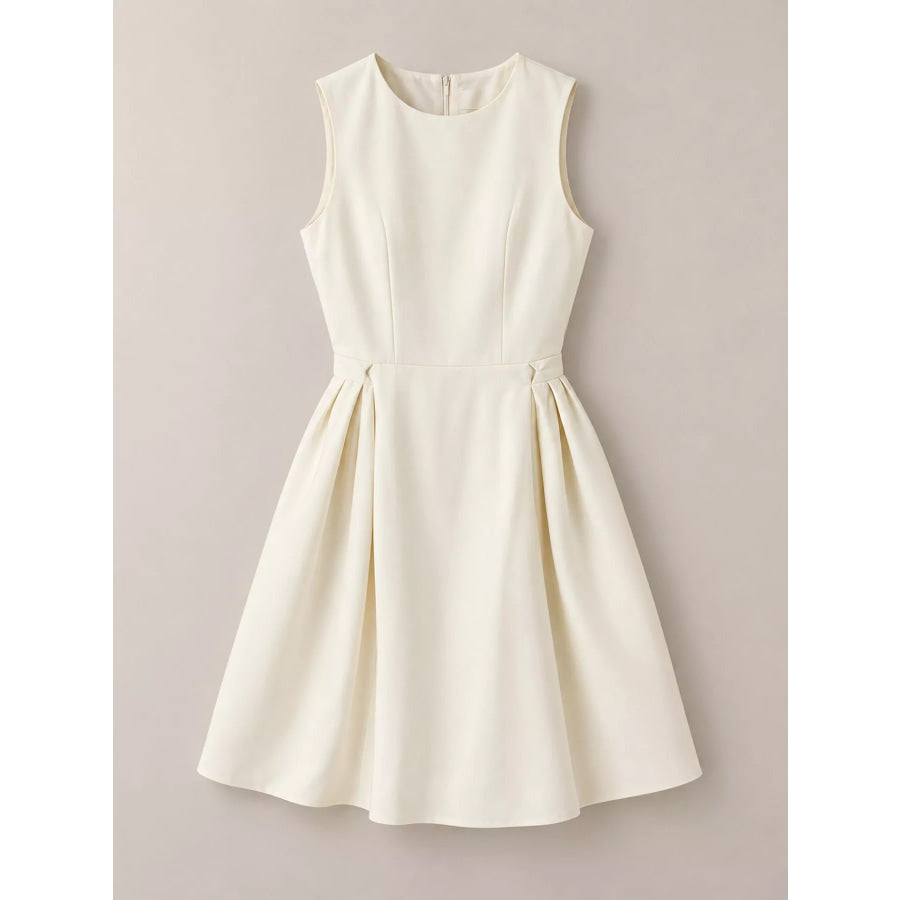 Sleeveless A-Line Midi Dress Apparel and Accessories