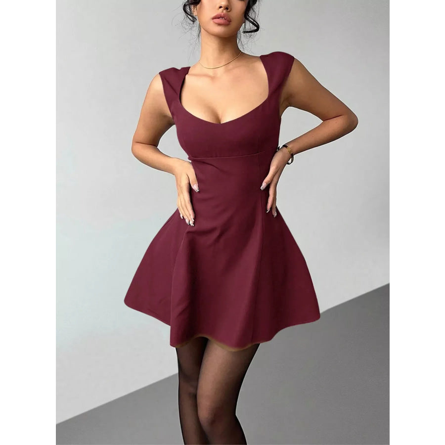 Sleeveless A-Line Mini Dress Apparel and Accessories