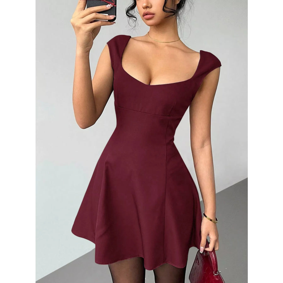 Sleeveless A-Line Mini Dress Apparel and Accessories