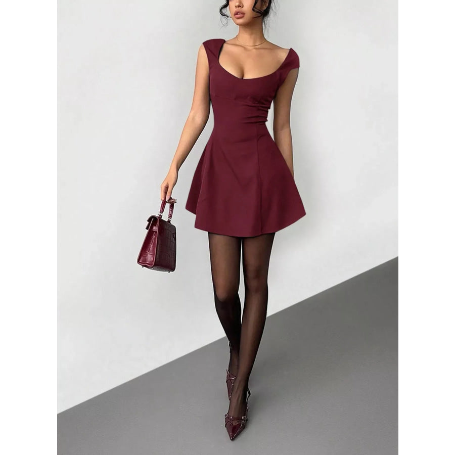 Sleeveless A-Line Mini Dress Apparel and Accessories