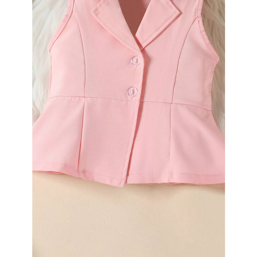 Sleeveless Blazer & Flare Pants Set Apparel and Accessories