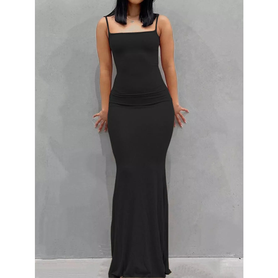 Sleeveless Bodycon Maxi Dress Black / XS Apparel and Accessories