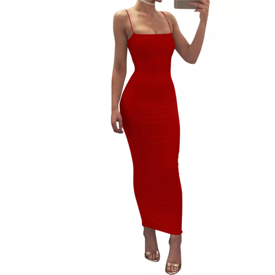 Sleeveless Bodycon Midi Dress Apparel and Accessories