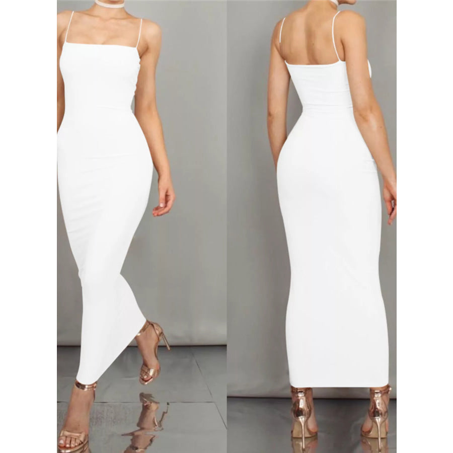 Sleeveless Bodycon Midi Dress Apparel and Accessories