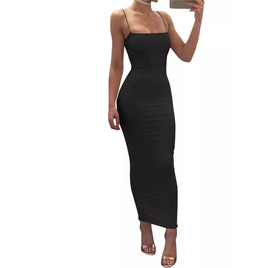 Sleeveless Bodycon Midi Dress Apparel and Accessories