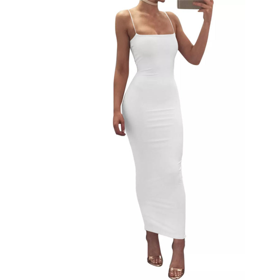 Sleeveless Bodycon Midi Dress Apparel and Accessories