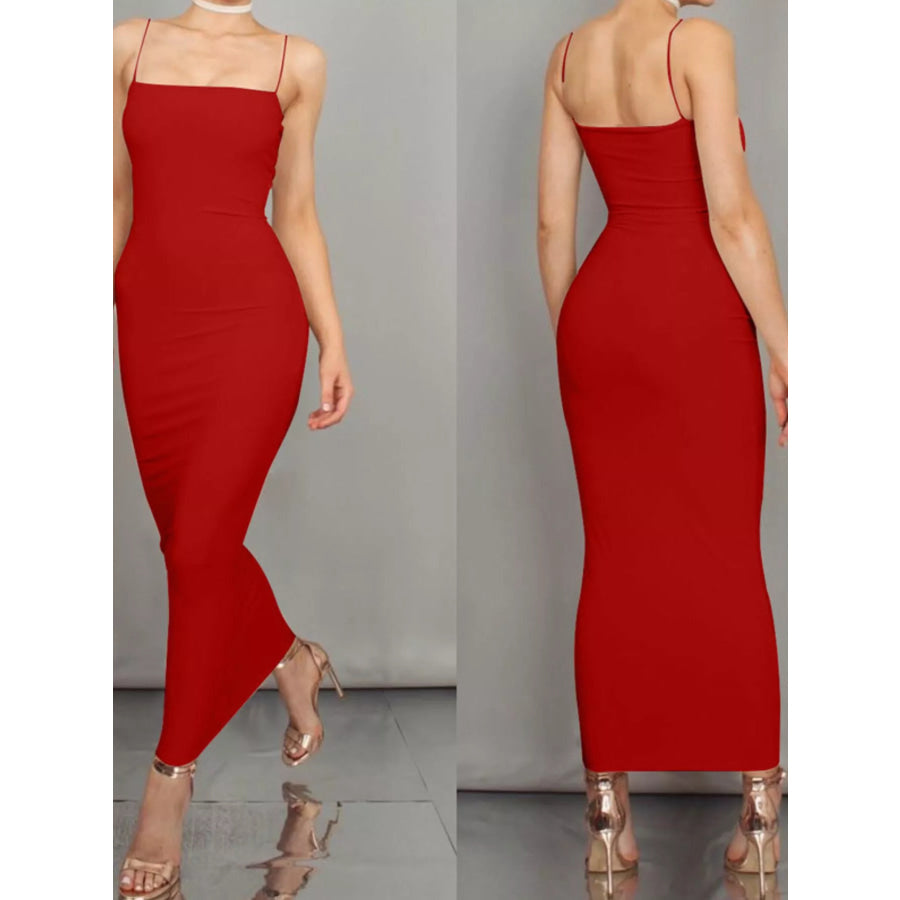 Sleeveless Bodycon Midi Dress Apparel and Accessories