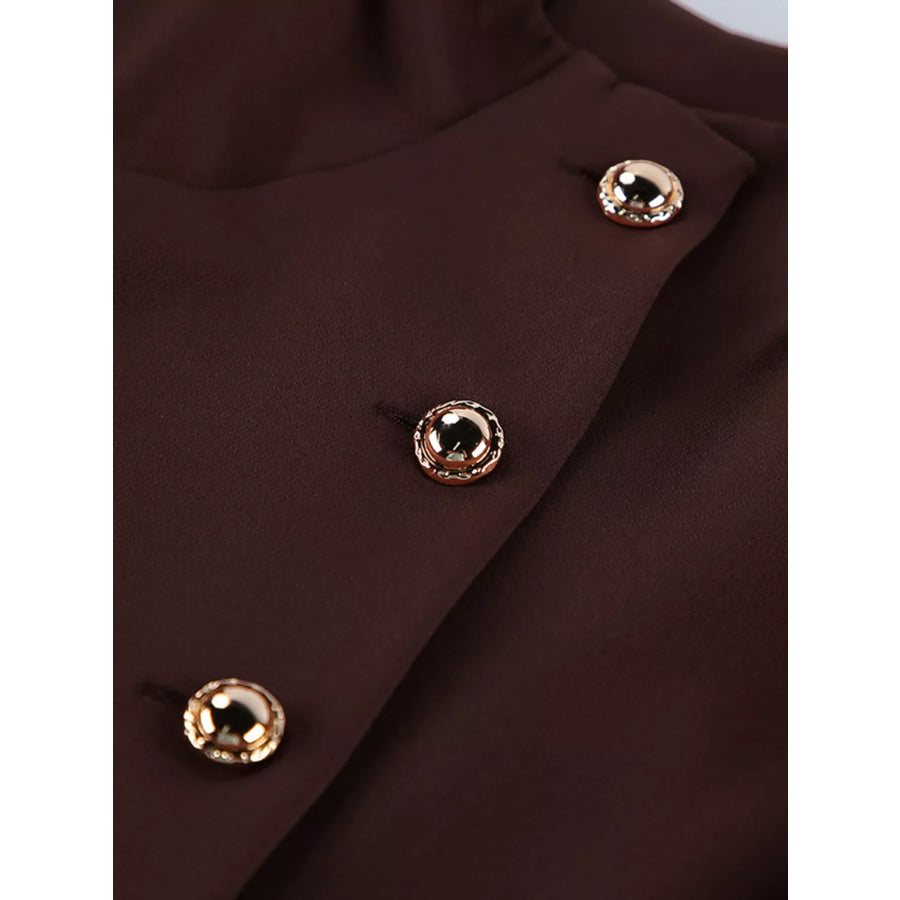 Sleeveless Button-Down A-Line Mini Dress Apparel and Accessories
