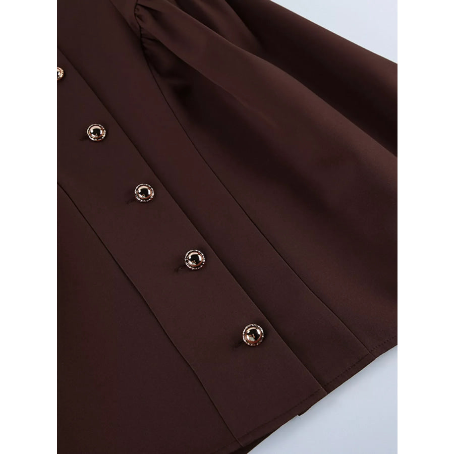 Sleeveless Button-Down A-Line Mini Dress Apparel and Accessories