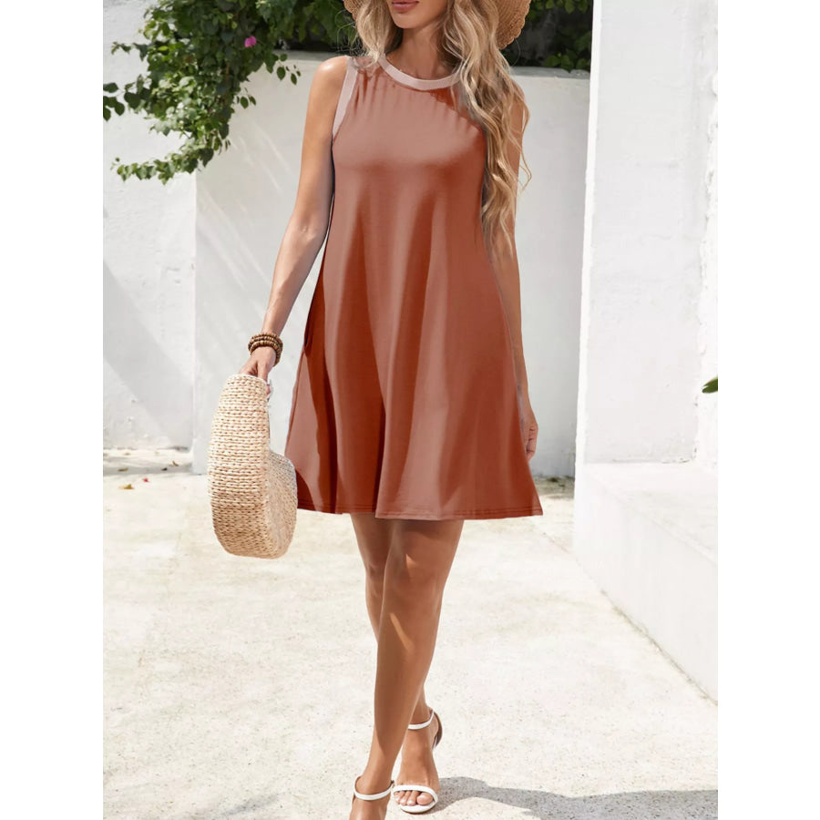 Sleeveless Casual Flowy Mini Dress Apparel and Accessories