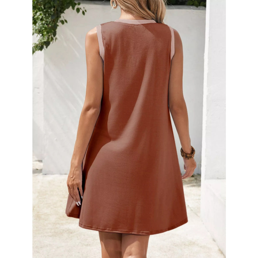 Sleeveless Casual Flowy Mini Dress Apparel and Accessories