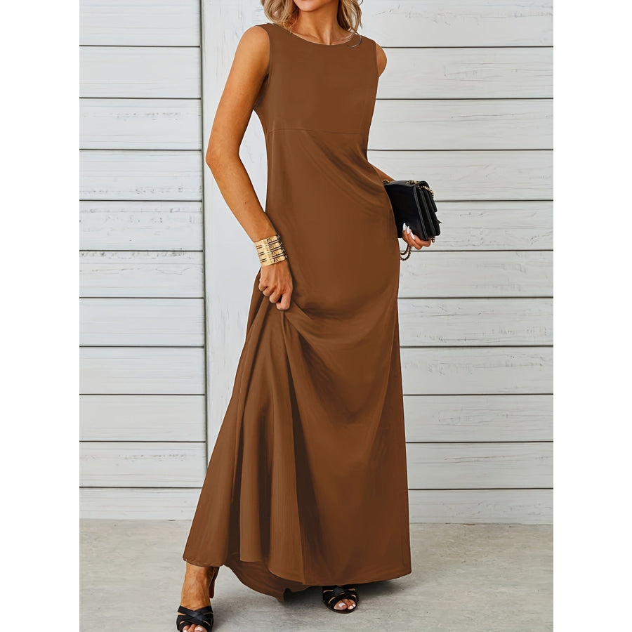 Sleeveless Flowy Maxi Dress Apparel and Accessories