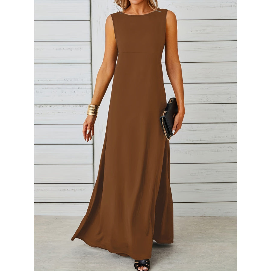 Sleeveless Flowy Maxi Dress Apparel and Accessories
