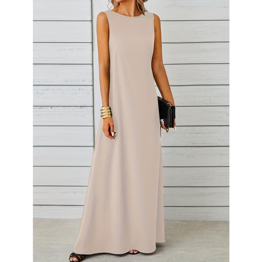 Sleeveless Flowy Maxi Dress Apparel and Accessories