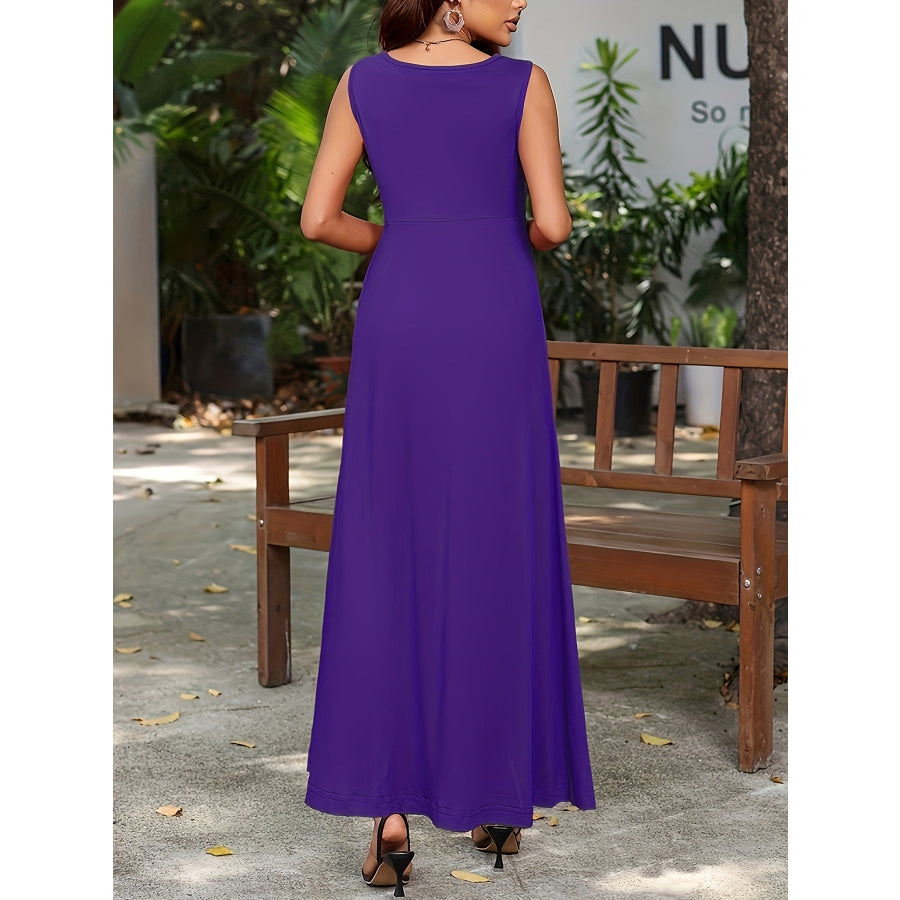 Sleeveless Flowy Maxi Dress Apparel and Accessories